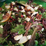 Salads for a Holiday Dinner Part 2- Mixed Greens with Asian Pear, Spiced Pecans, Pomegranate and Blu...