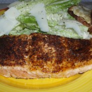Fish Friday- Blackened Salmon with Caesar Salad
