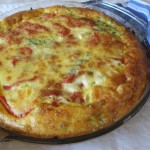Summer Jazz Sunday Brunch Menu-Zucchini and Roasted Red Pepper Frittatta