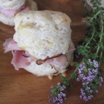 More Summer Garden Party Bites-Jarlsberg and Hazelnut Biscuits with Black Forest Ham