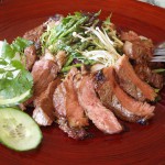 More Summer Grilling Pan Asian Style-Hoisin Marinated Steak Salad with Asian Vegetables
