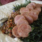 Good Luck for the New Year Italian Style-Cotechino and Warm Lentil Salad