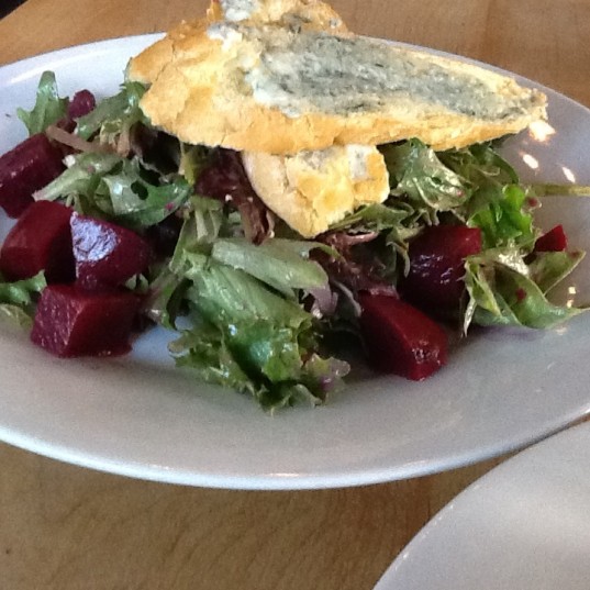 Pickled Beet Salad with Maytag Blue Cheese Crostini