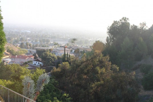 View on an overcast morning