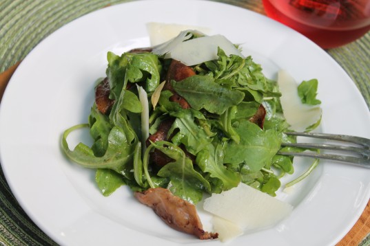 Arugula and Roasted Shiitake Salad