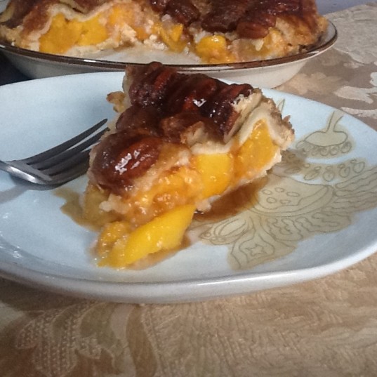 Upside Down Peach Pie