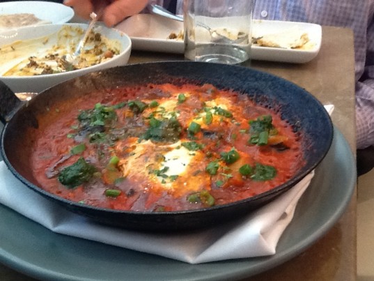 Shakshouka - Chermoula, Jerusalem Artichoke, Chiles, Tomato and Egg