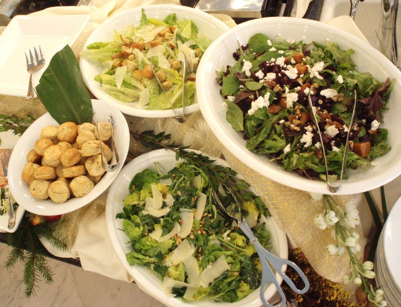 A Trio of Salads with Buttermilk Biscuits