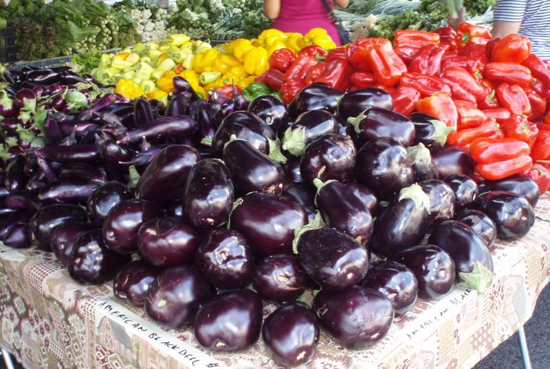 Eggplant and Peppers Cropped