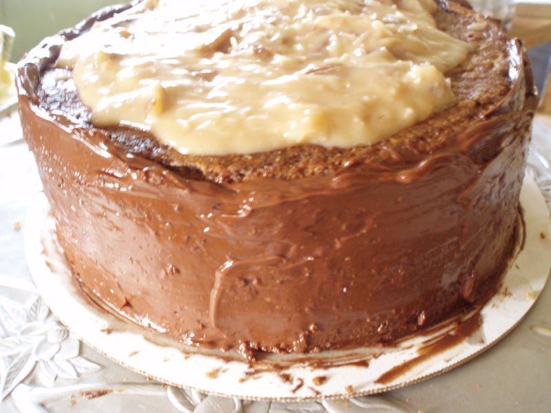 German Chocolate Cake Crumb Coating-Gperez