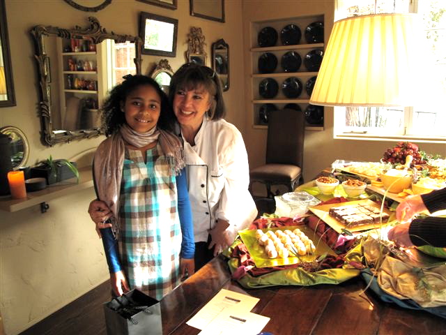 Chef Gisele and her young helper