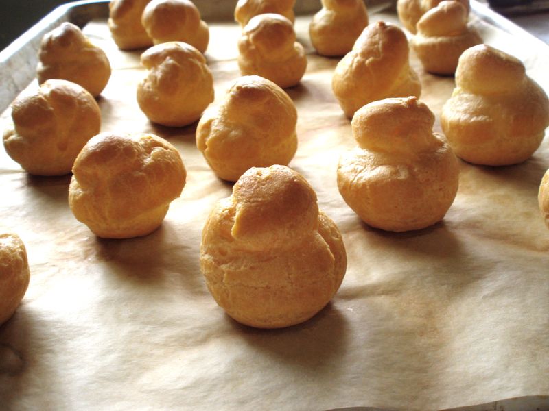 Pastry puffs just out of the oven_2