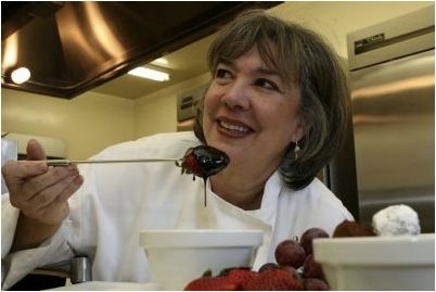 Gisele with Chocolate Fondue and Strawberries et al