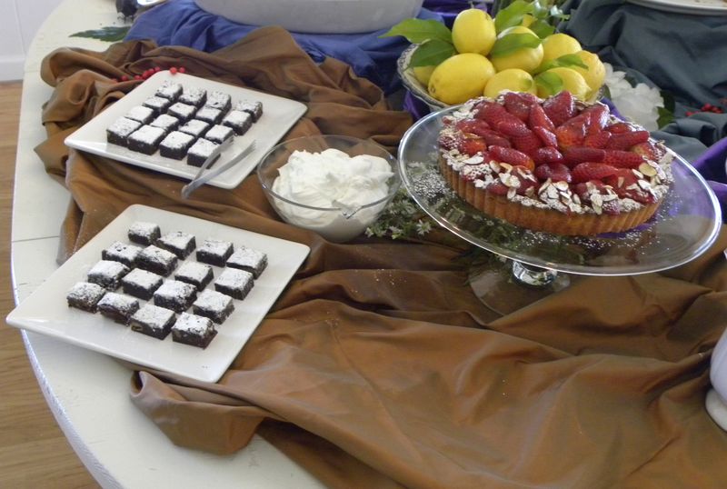 Strawberry Fragipane Tart and Brownie Bites Cropped