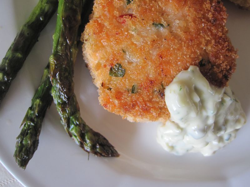 Salmon Cakes Close Up