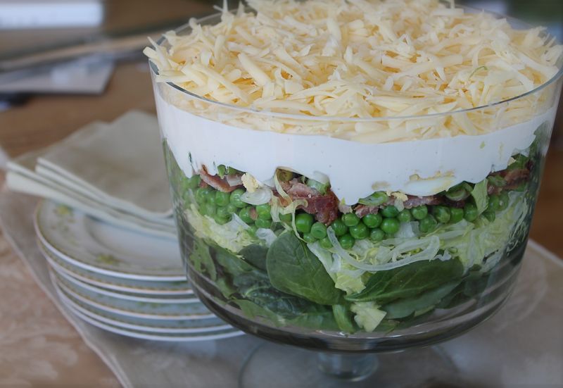 Seven Layer Spinach Salad