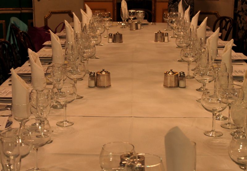 Table Set for Lunch in the Rex Room