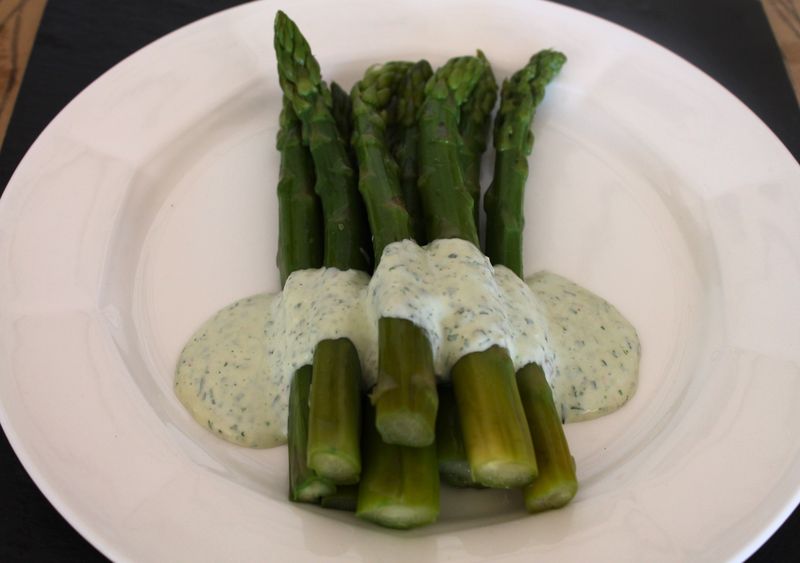 Asparagus with Green Goddess Dressing