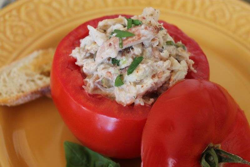 Crabmeat Ravigote Stuffed Tomatoes