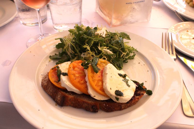 Heirloom Tomato, Mozzarella and Tapenade Tartine