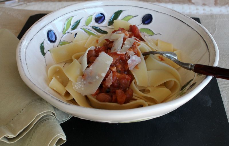 Pasta e Fagioli with Shaved Parmesan