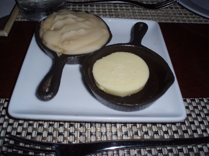 Tiny Skillets of Lima Bean Puree and Flavored Butter 