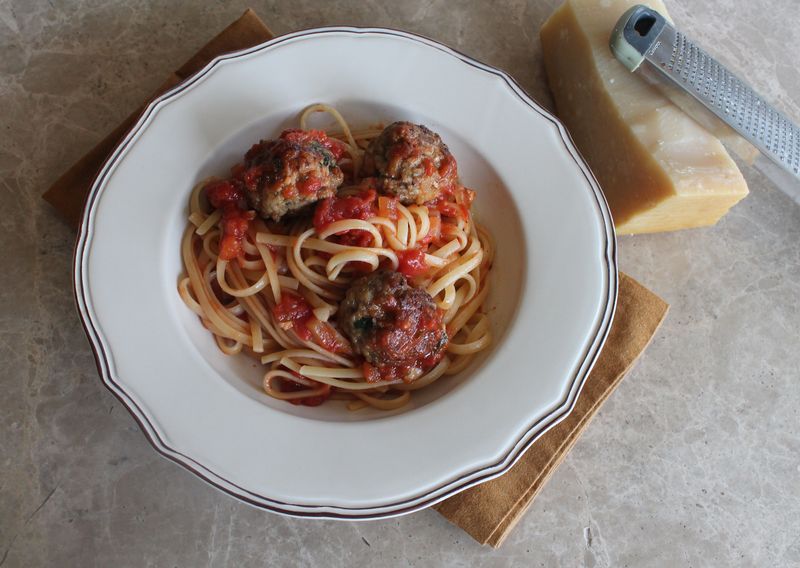 Spaghetti and Meatballs- Cropped