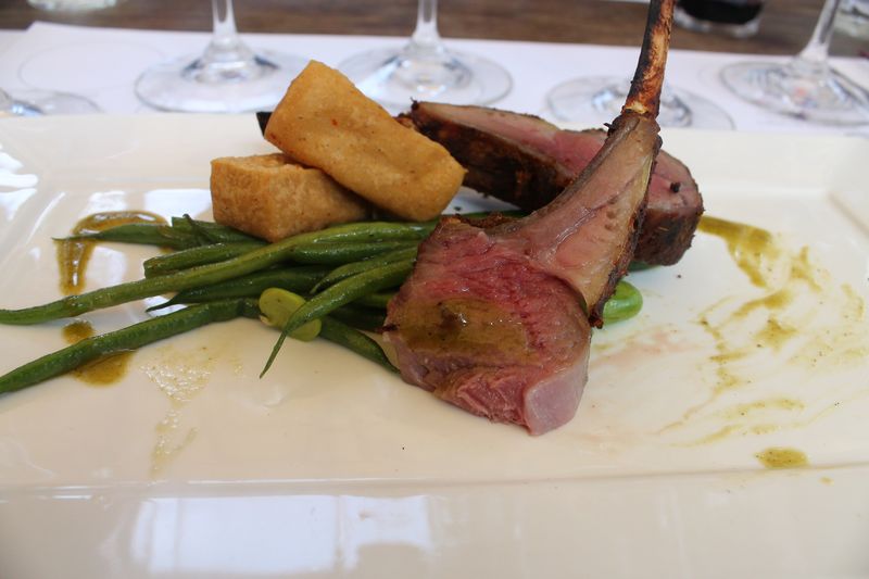 Baby Lamb Chops with Chick Pea Flour Fritters