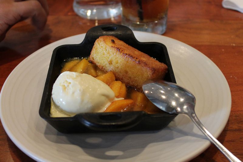 Cornmeal Poundcake with Peaches